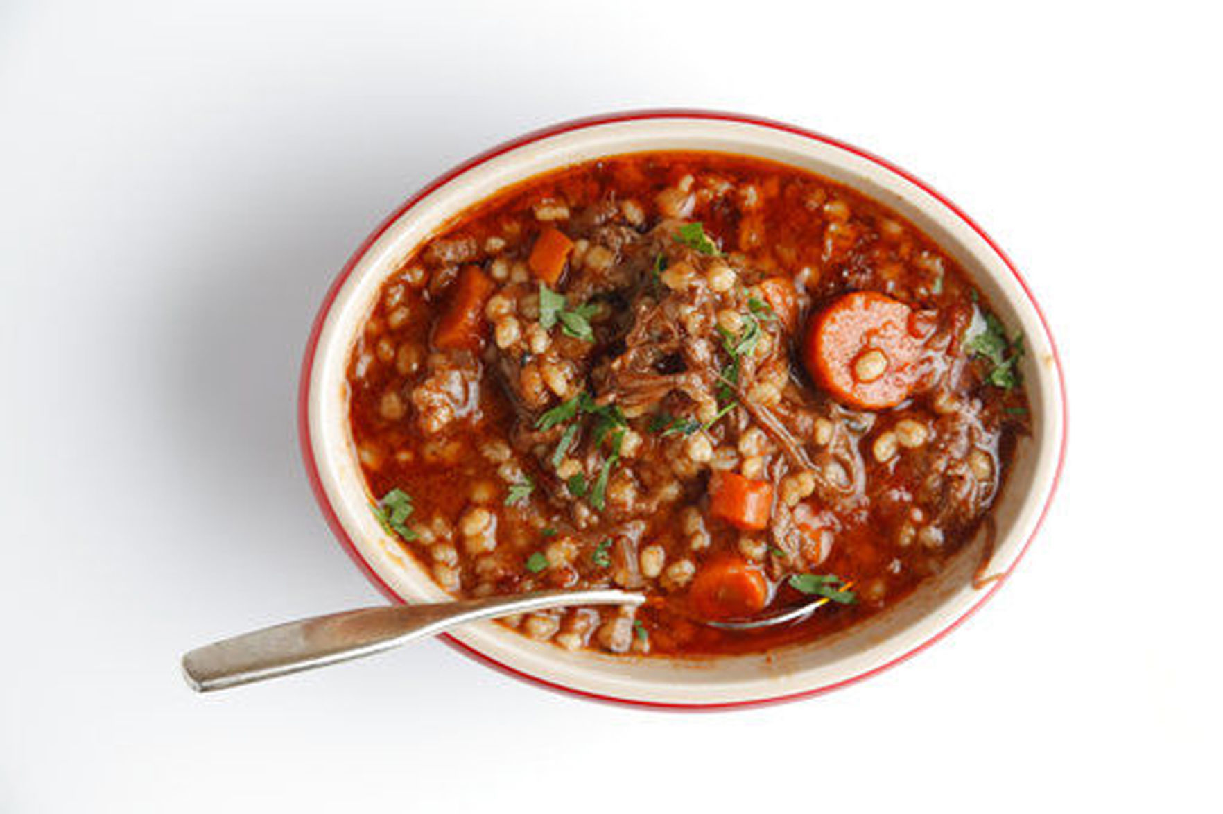 Brisket barley soup